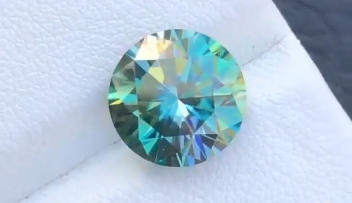 ✨💎2 Ct AAA+ Natural Certified Green Diamond Round Cut D Grade VVS1 Clarity