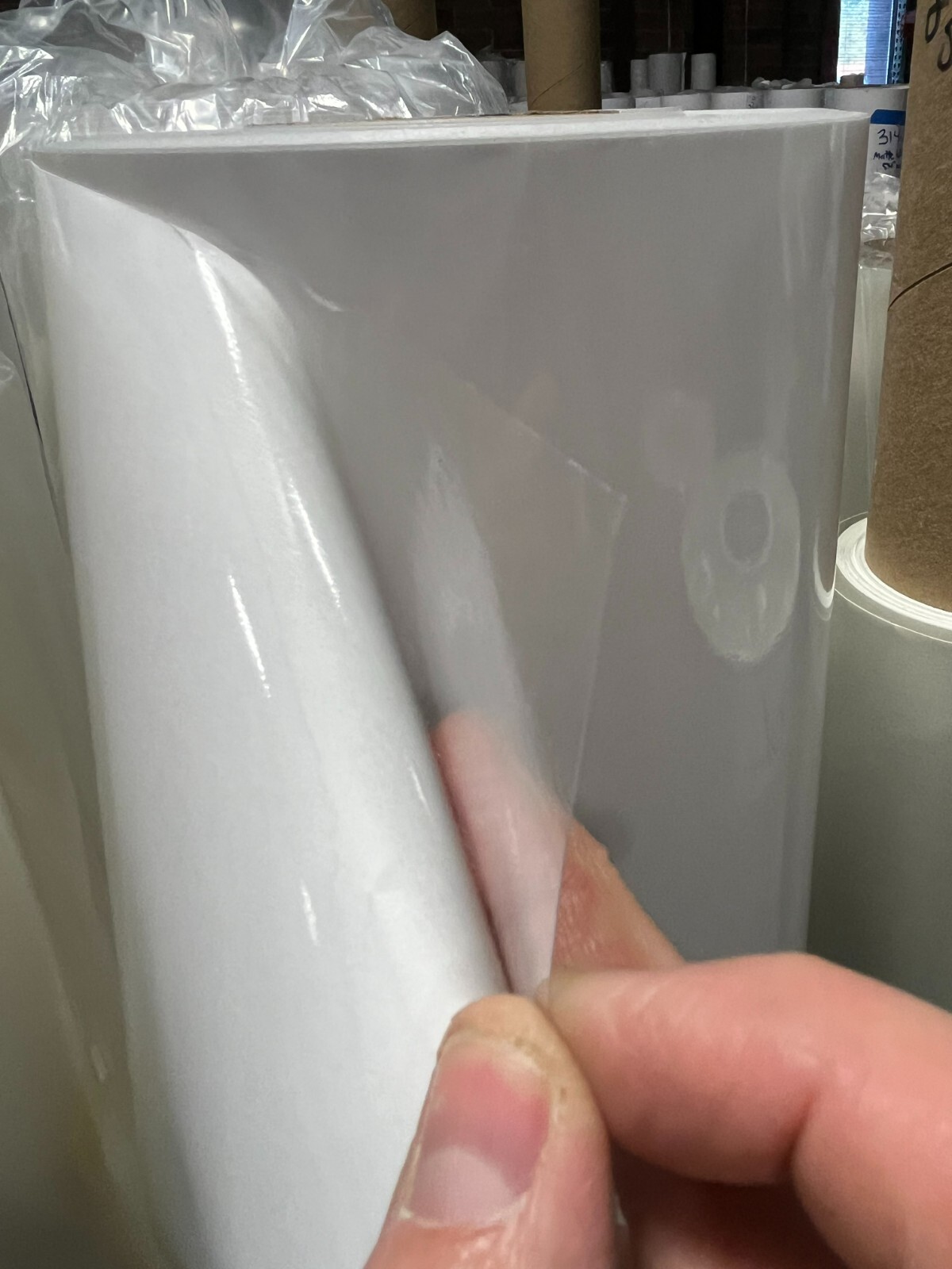 6.0mil Gloss Clear Semi-Rigid Decal Sticker Self-Adhesive Vinyl Solvent & Latex
