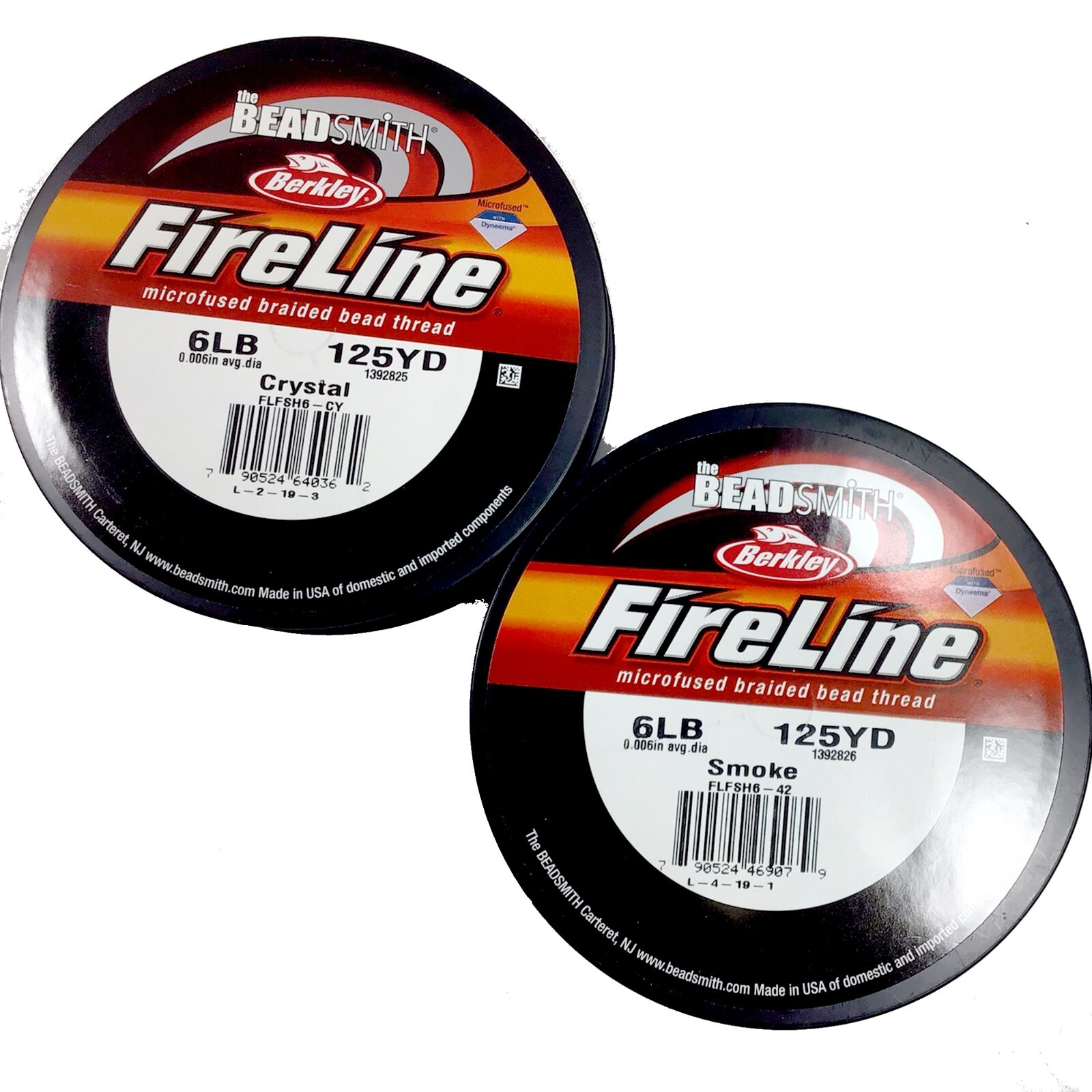 FireLine Beading Thread 6LB Crystal Smoke Black Beadsmith 15YD 50 125 yard/spool