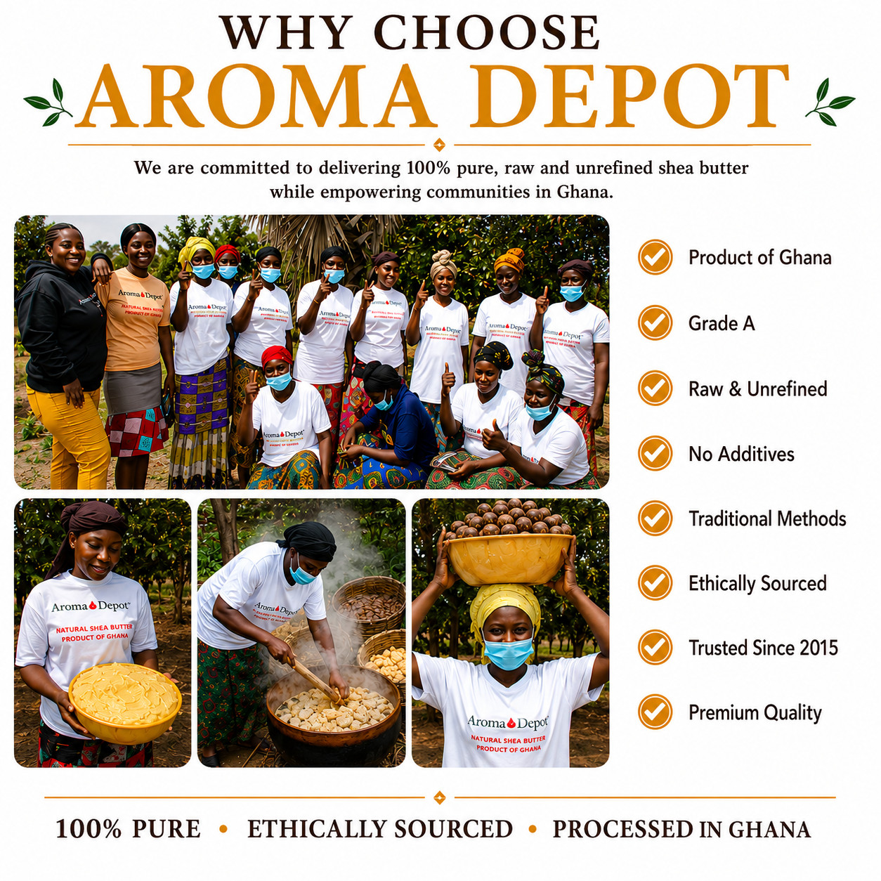 African Shea Butter Bulk 3 lb. Yellow From Ghana 100% Pure Natural Raw Unrefined