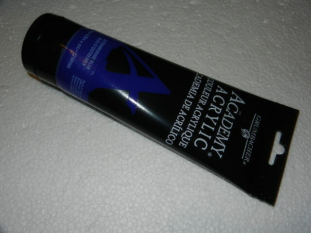 new Grumbacher Academy Acrylic Paint Ultramarine blue color 75ml C219P chartpak