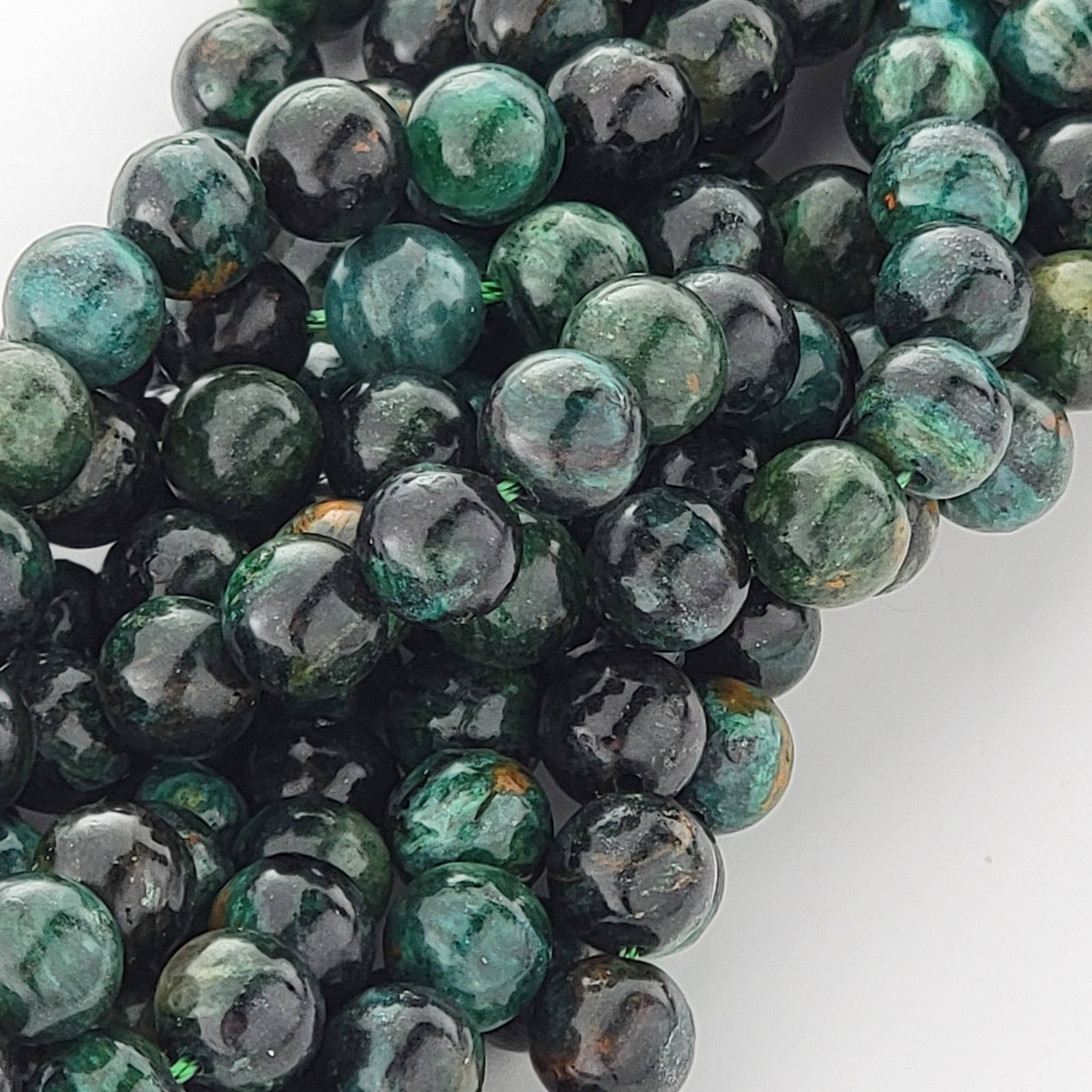 Emerald Beads B Quality Genuine Gemstone Natural Smooth round Beads 6mm 8mm 10mm