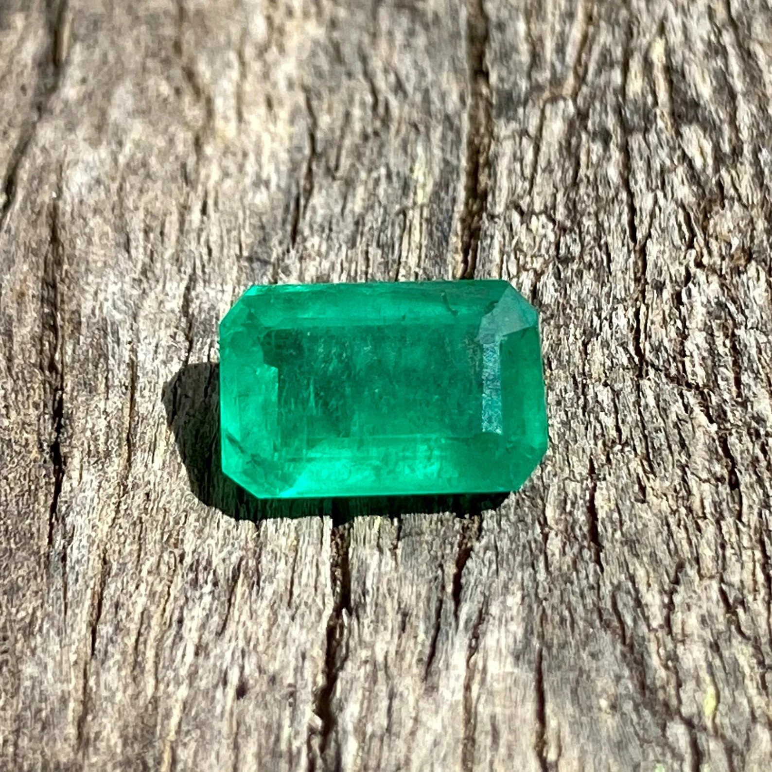 Natural Emerald 1.25 Carat Octagon Cut 7.5x5x3 MM Loose Gemstone For Jewelry