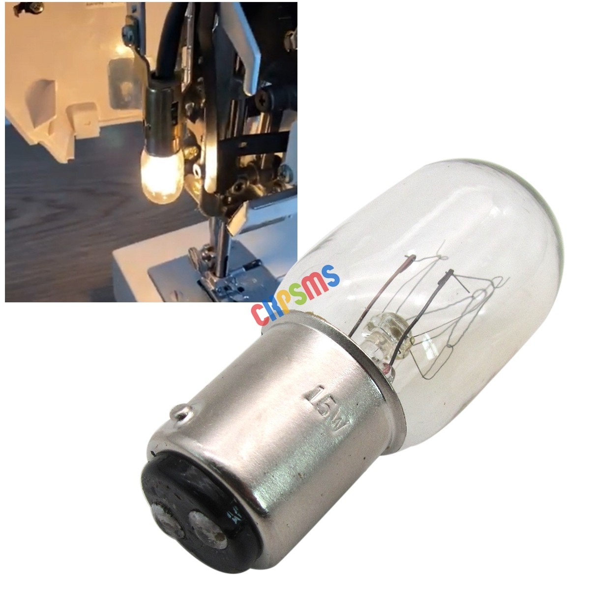5PCS φ15MM 110V 1.5W Push In Type Light Bulbs FOR Singer Home Sewing Machine