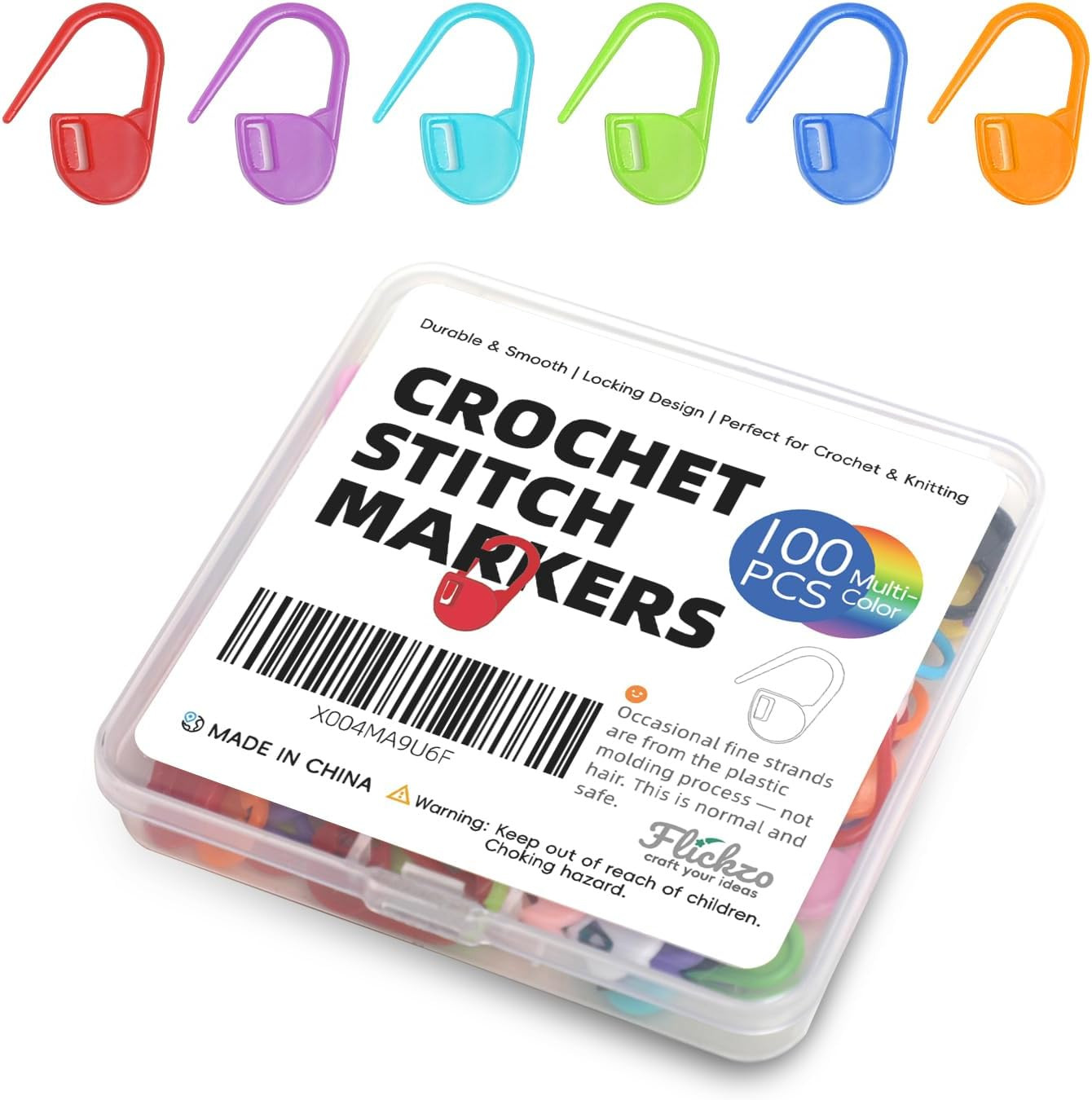 100PCS Crochet Stitch Markers by Flickzo
