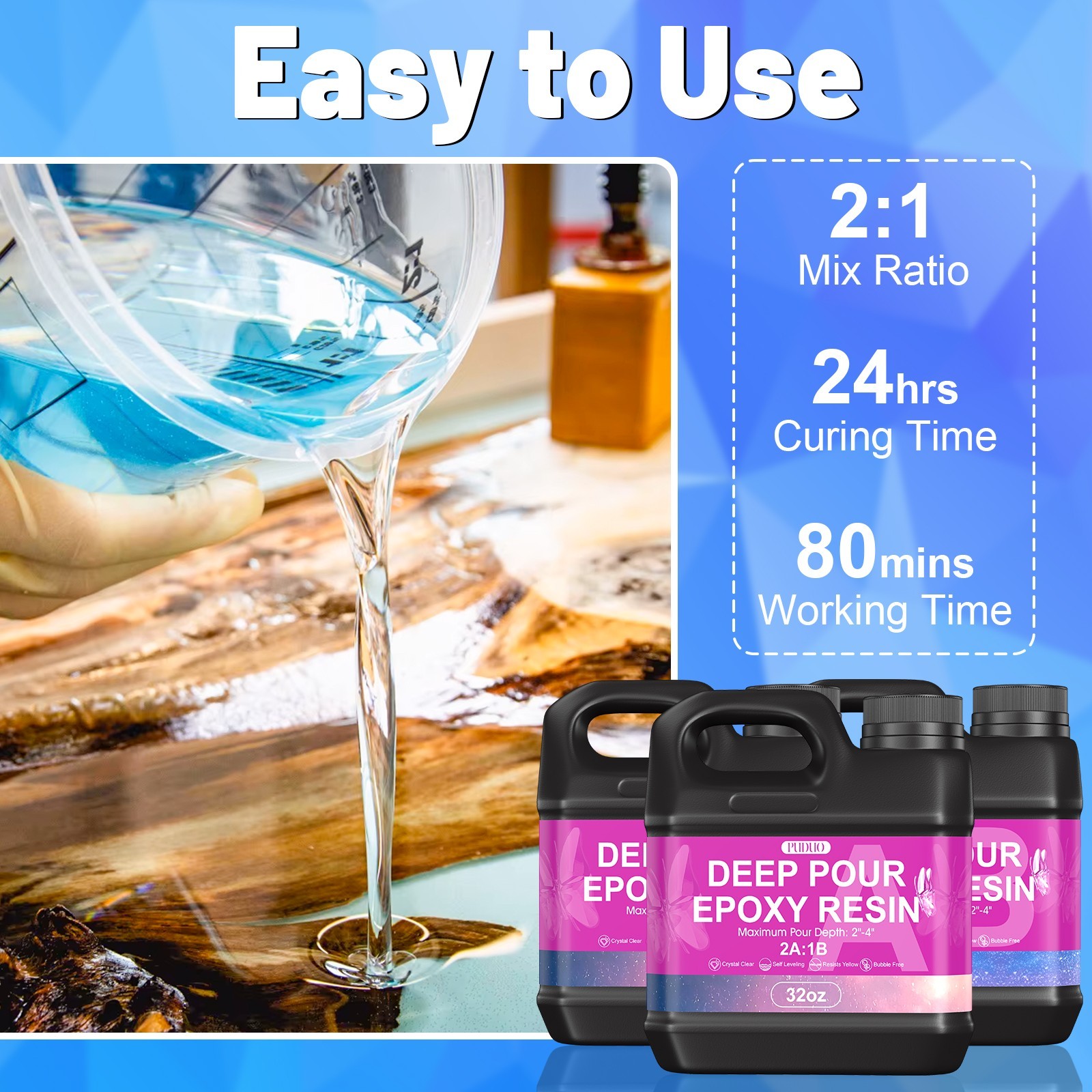 96oz Professional 2:1 Deep Pour Epoxy