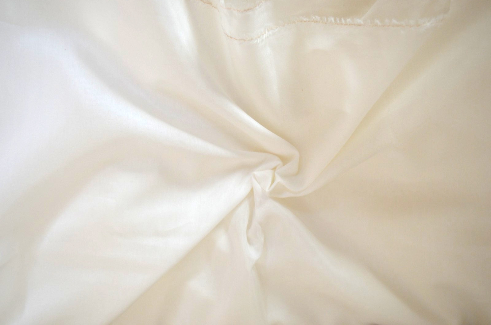Off White Ivory Silk & Cotton Thin Lining Fabric Shirting Dress BTY 44″ W