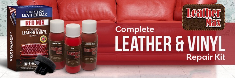 Leather Max Red Mix Vinyl and Leather Repair Kit – for Your Furniture Ect