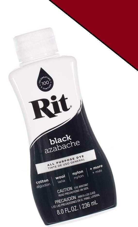 Rit Dye More For Clothes Liquid All Purpose Paint Restore Repair Black, 8 Oz New