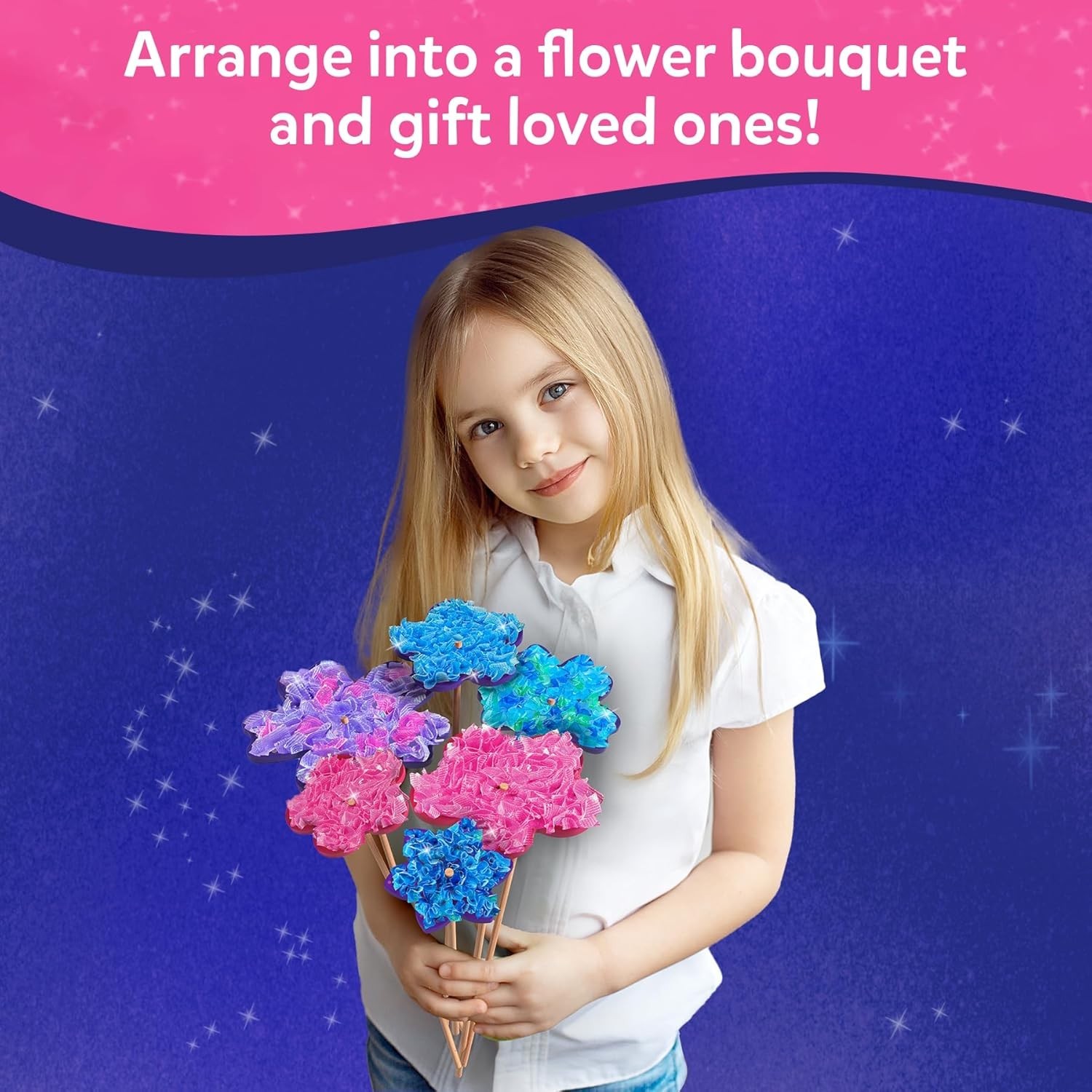 Creative Poke-in Art Flower Kit – DIY Craft for Kids Ages 4-9, Skill Development