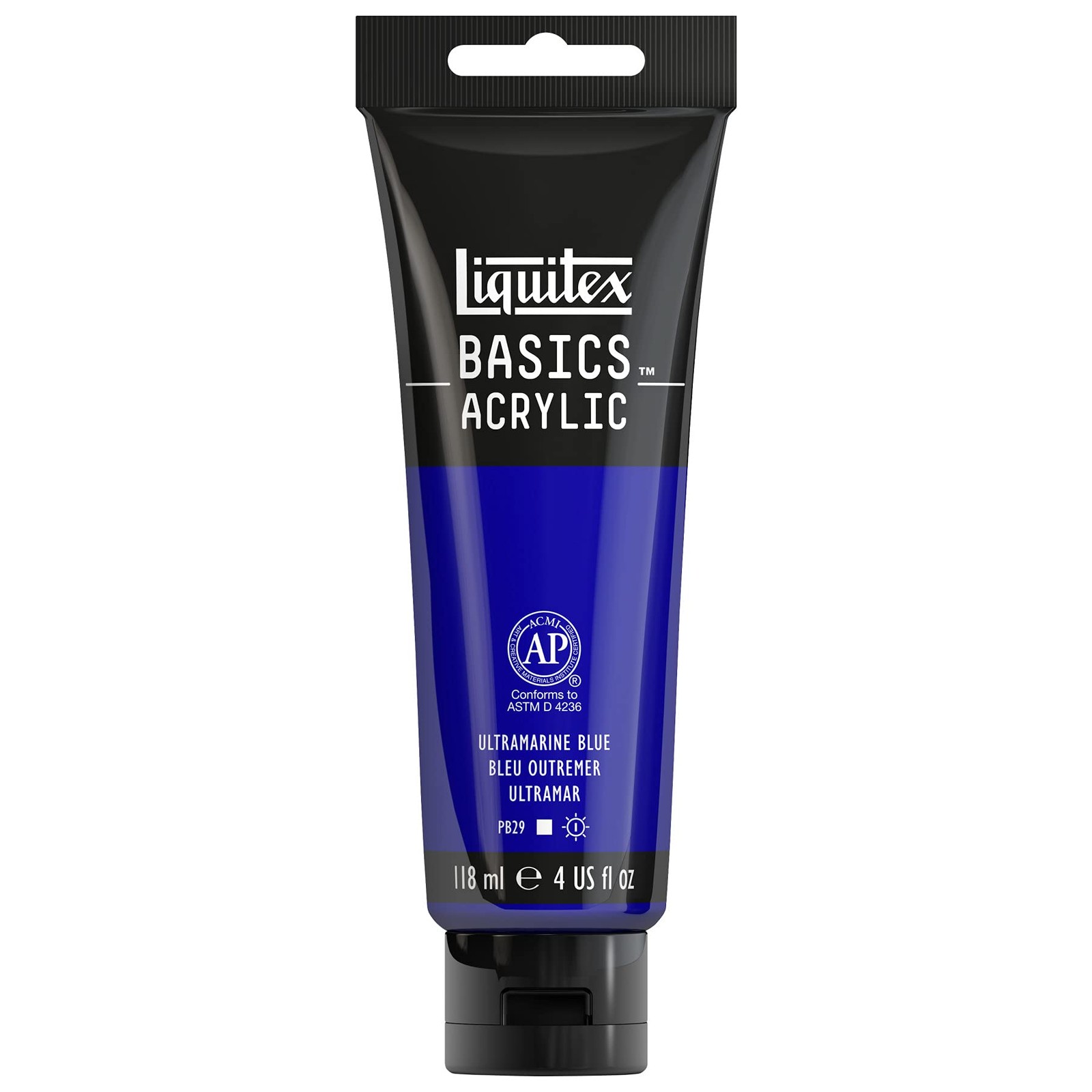 Liquitex BASICS Acrylic Paint, 118ml 4 Fl Oz (Pack of 1), Ultramarine Blue