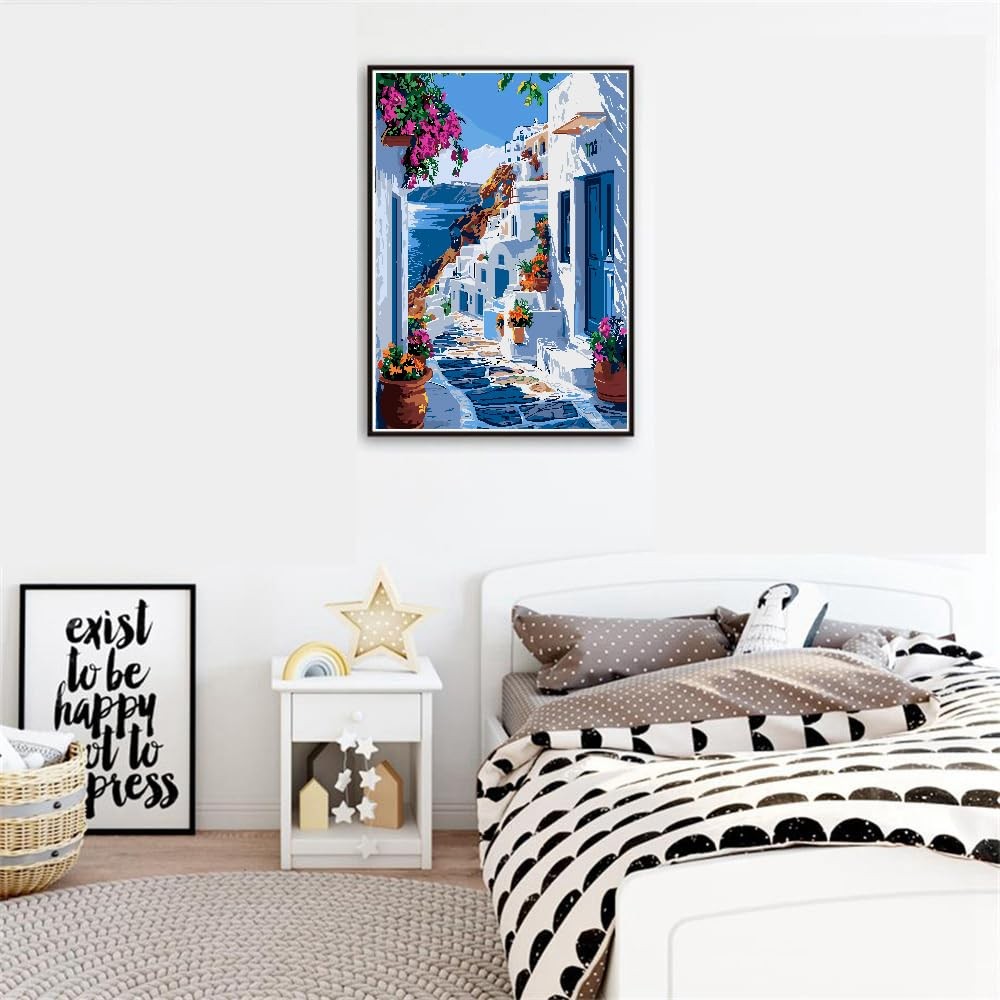 Abstract Landscape Painting By Numbers Kit Cross Stitch Wall Art Decor DIY