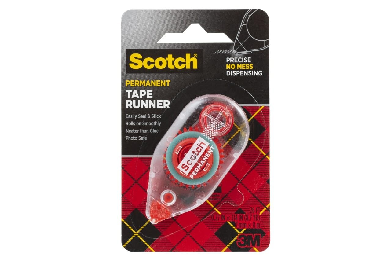 Scotch 6061 Scotch Double Sided Adhesive Roller Tape Runner, Permanent