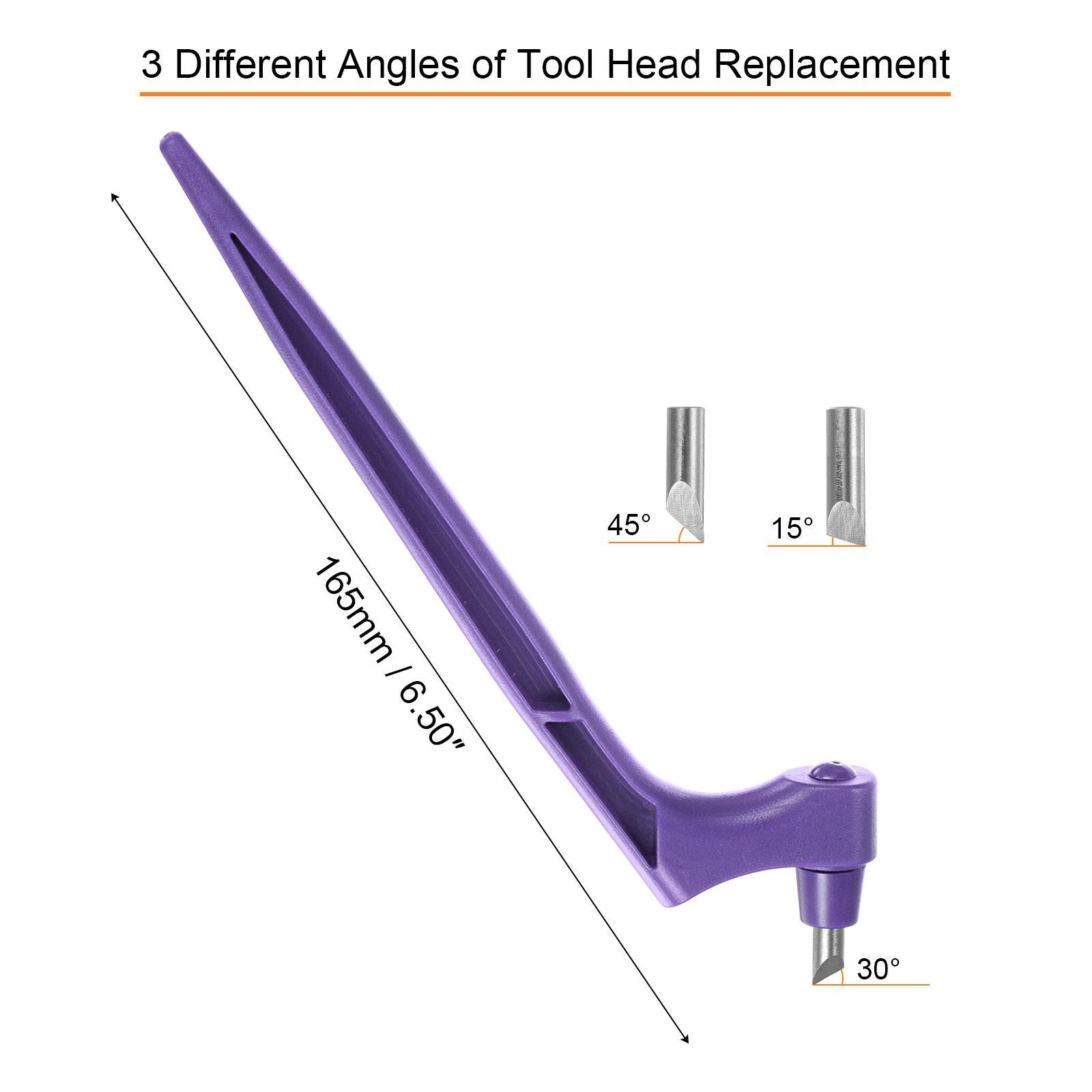 360 Degree Rotating Craft Cutting Tools with 15 30 45 Degree Blade Purple