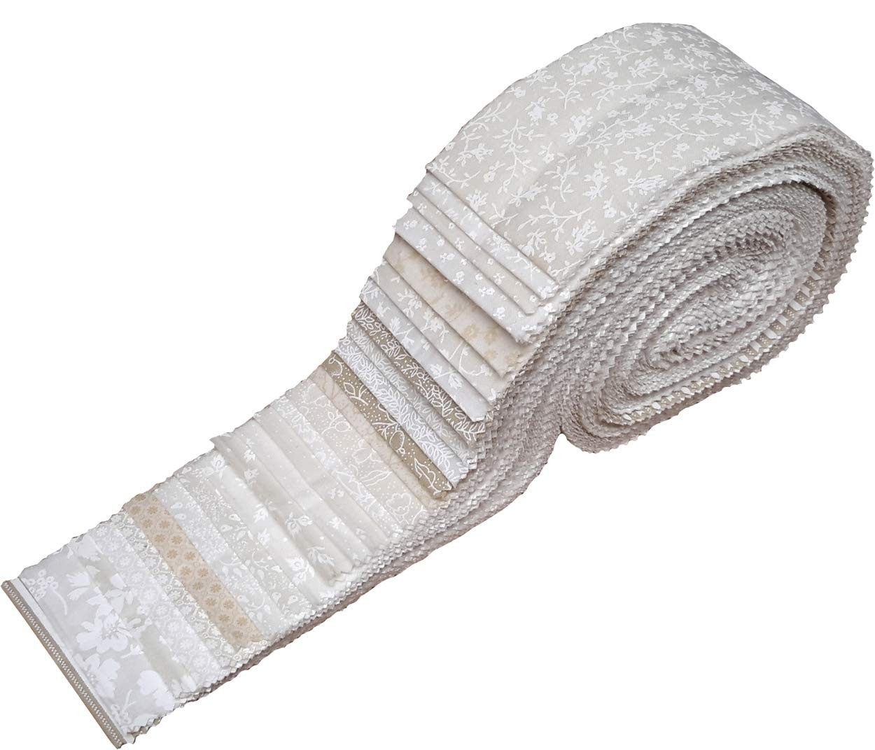Best of Tone on Tone Neutral Blenders Jelly Roll 40 Precut 2.5inch Quilting F…