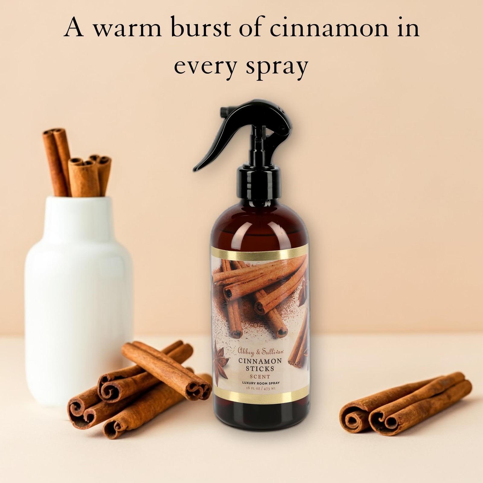 Abbey & Sullivan Room Spray, 16 Fl Oz (Pack of 1), Cinnamon Sticks Scent