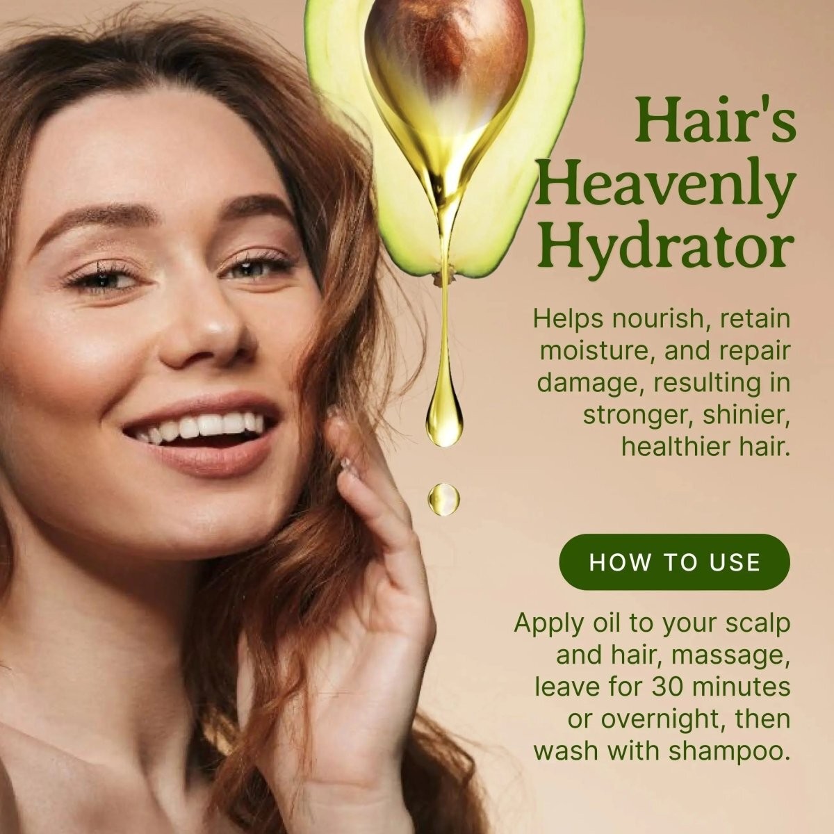 Organic Cold-Pressed Avocado Oil 100% Pure Skin Hair Face Nails Moisturizer