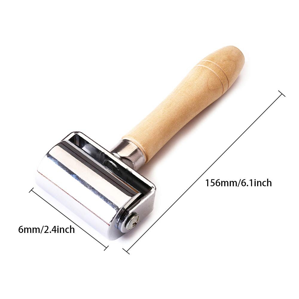 Leather Press Edge Roller Leather Glue Laminating Tool Platen Tool 60mm/2.4″inc