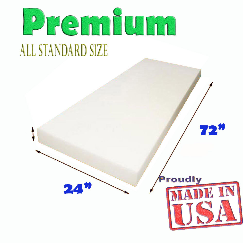 High Density Seat Upholstery Foam Cushion Replacement Per Sheet 24″ x 72″ USA