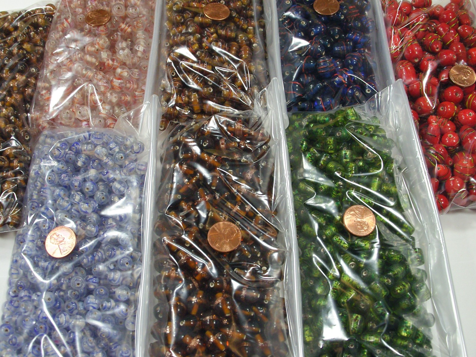 8 Pounds Assorted India Handmade Fancy Glass Beads Wholesale Bulk Lot (PK-1) ⭐