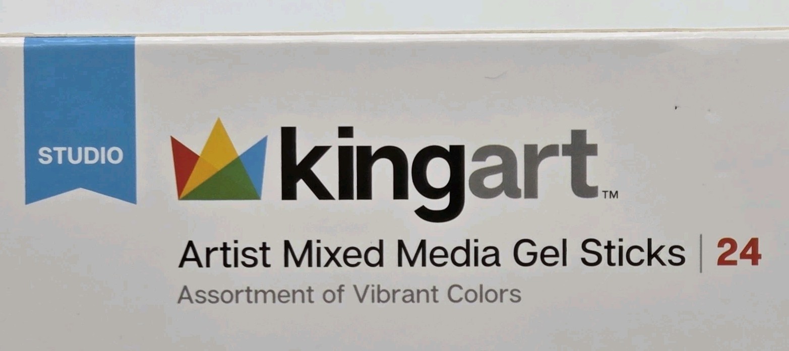 KINGART Artist Mix Media Gel Sticks Set of 24 Vibrant Colors Non-toxic Odorless
