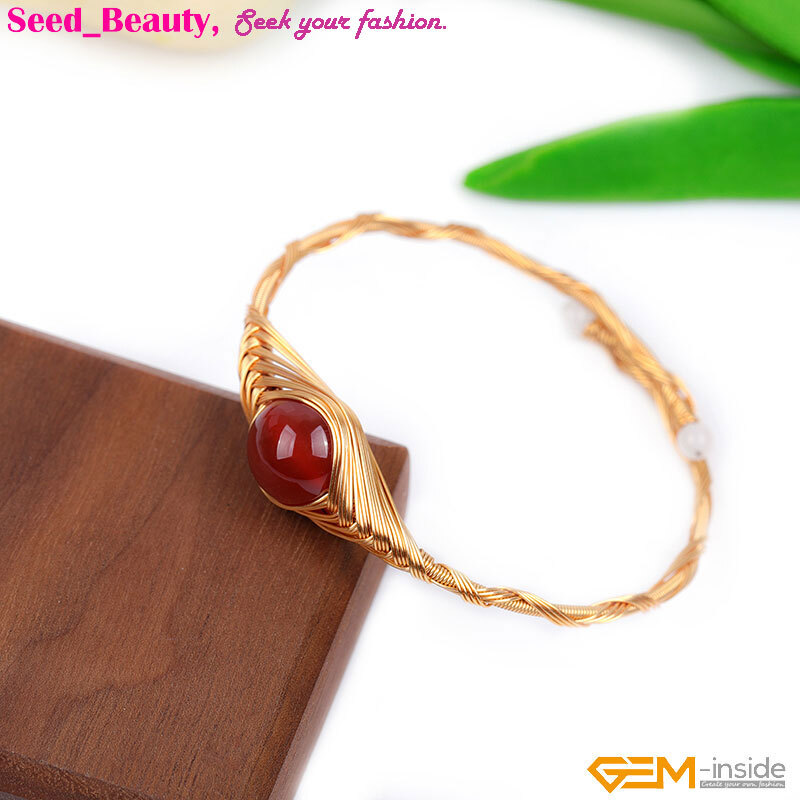 Handmade Adjustable Bracelet Gold Filled Chakras Stone Jewelry Christmas Gift