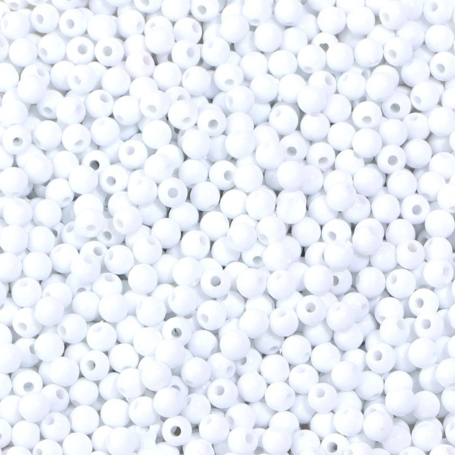 1000PCS 4mm Acrylic Spacer Beads Mini Round DIY Jewelry Making Craft