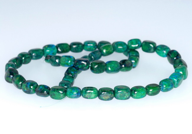 8X6MM CHRYSOCOLLA GEMSTONE NUGGET LOOSE BEADS 15.5″