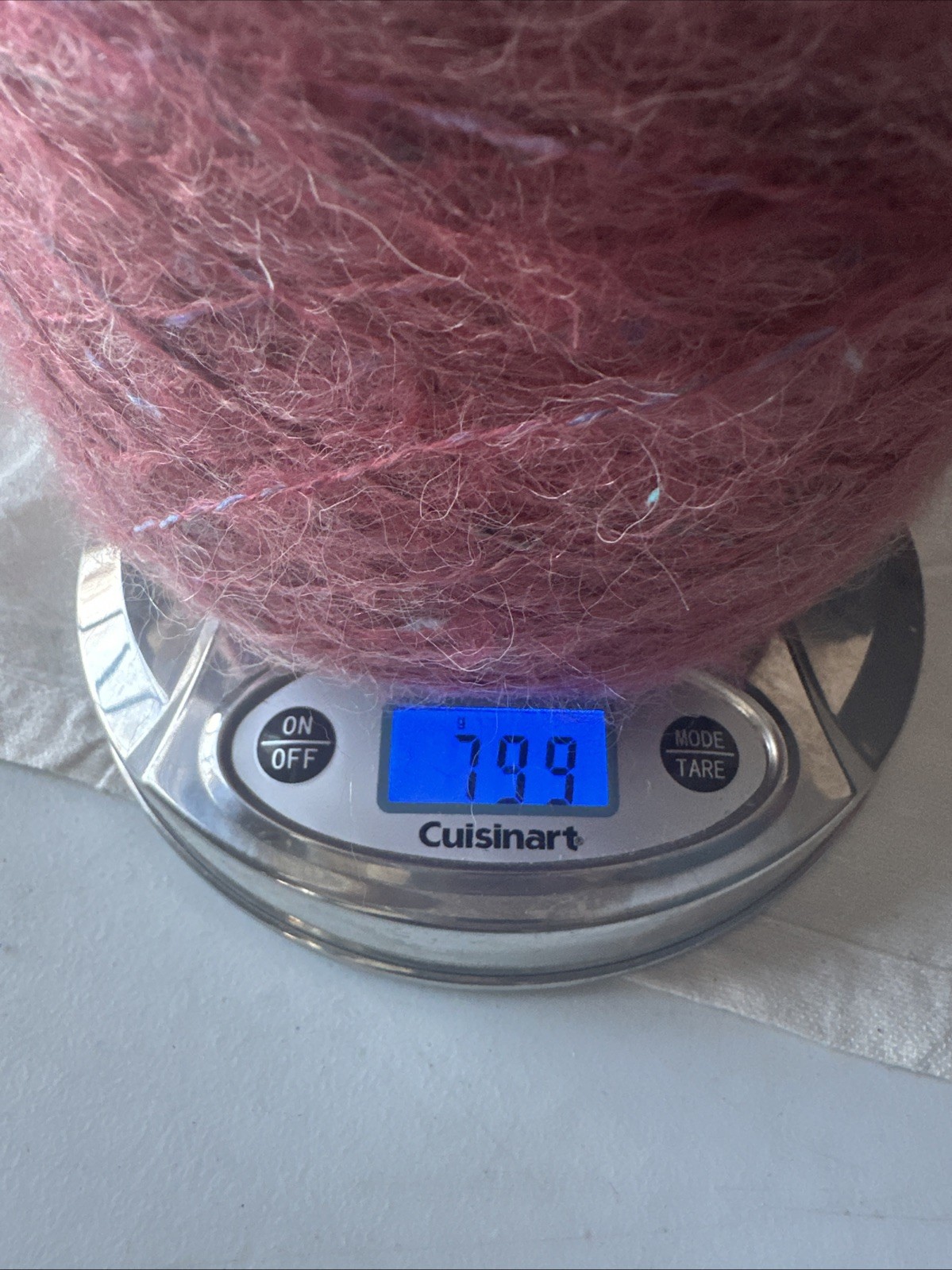 Mohair Yarn 100% High Quality Frozen Berry Color 799G total