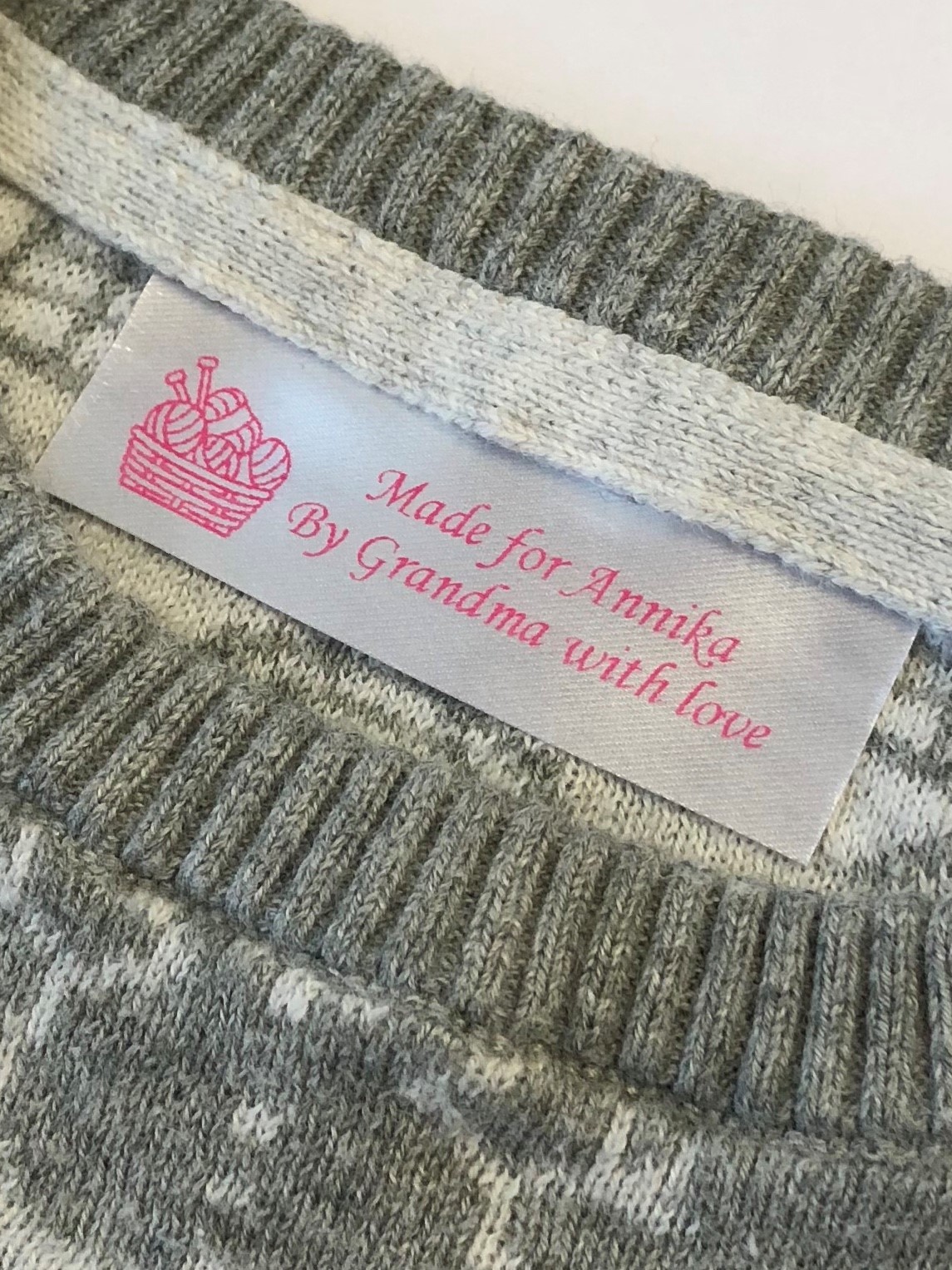 100 Personalized Satin Sewing Labels for Knitting, Quilting and Sewing Crafts