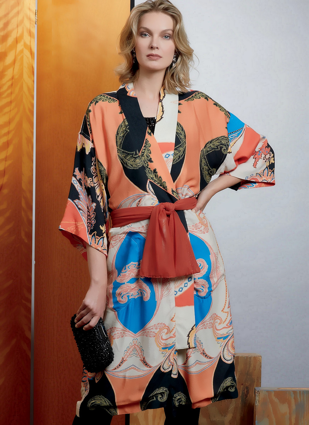 Misses Kimono & Belt Sewing Pattern~Easy to Sew Comfort (All Sizes) Vogue 1610