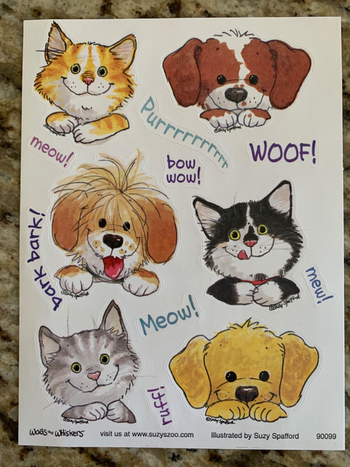 10 Suzy’s Zoo sticker sheets (lot 5)