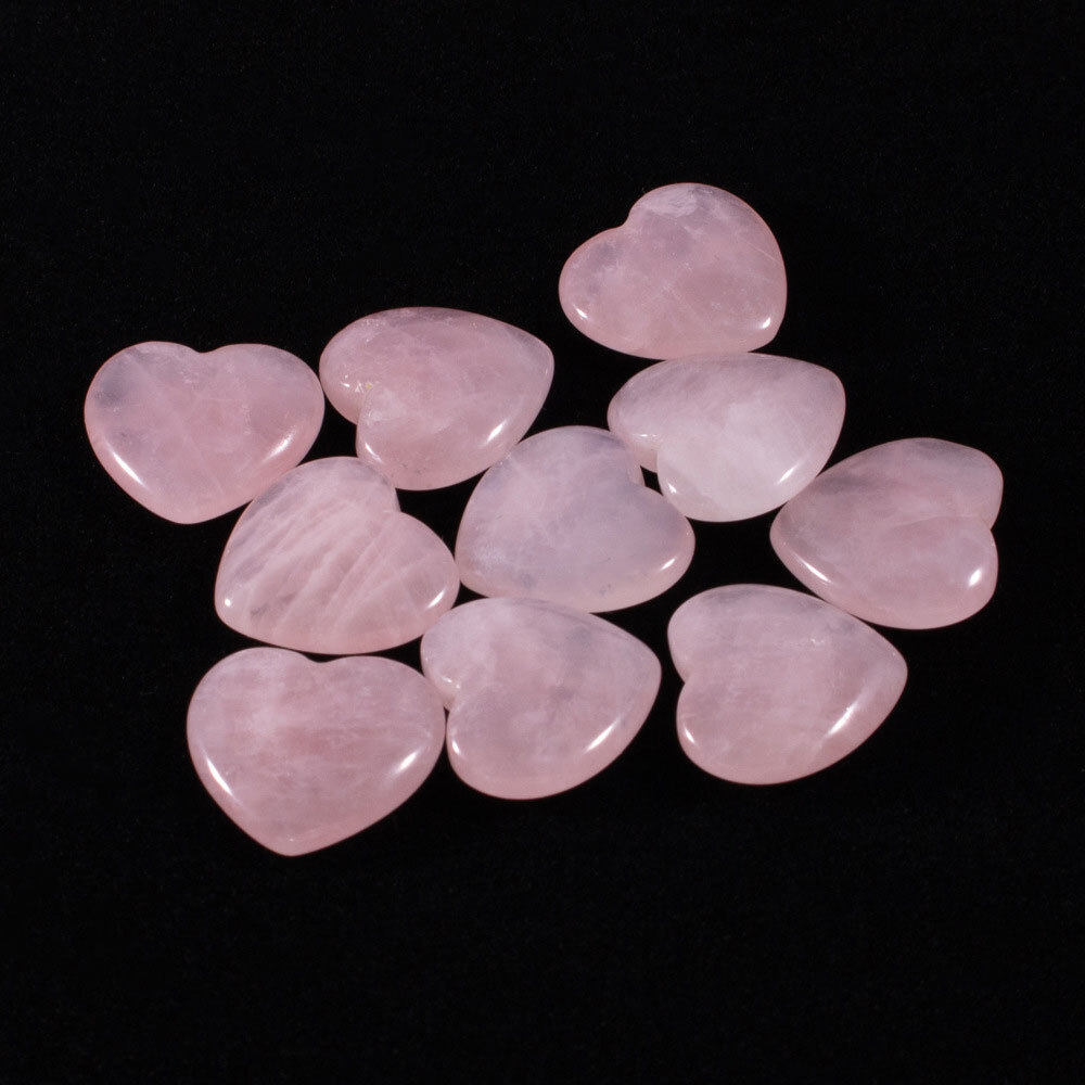 Wholesale Natural Rose Quartz Heart ❤️ ❤️20MM Crystal Healing Energy DIY Making