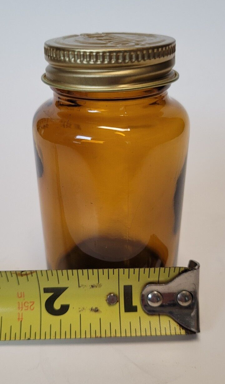 Solgar Wide Mouth Amber Glass Bottle with Aluminum Lid