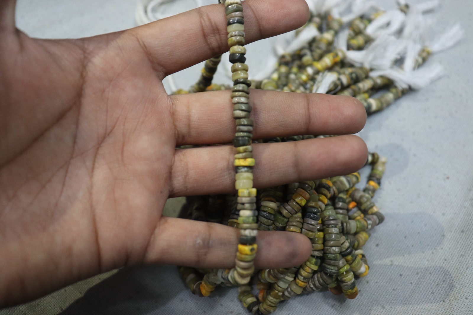 Natural BumbleBee Jasper Rondelle Beads 4 to 6mm 13” Strand Gemstone Beads