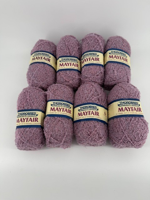 Vintage Scheepjes Thorobred Mayfair Yarn Lot of 8 Pink Blend 100% Wool 1,272 Yds