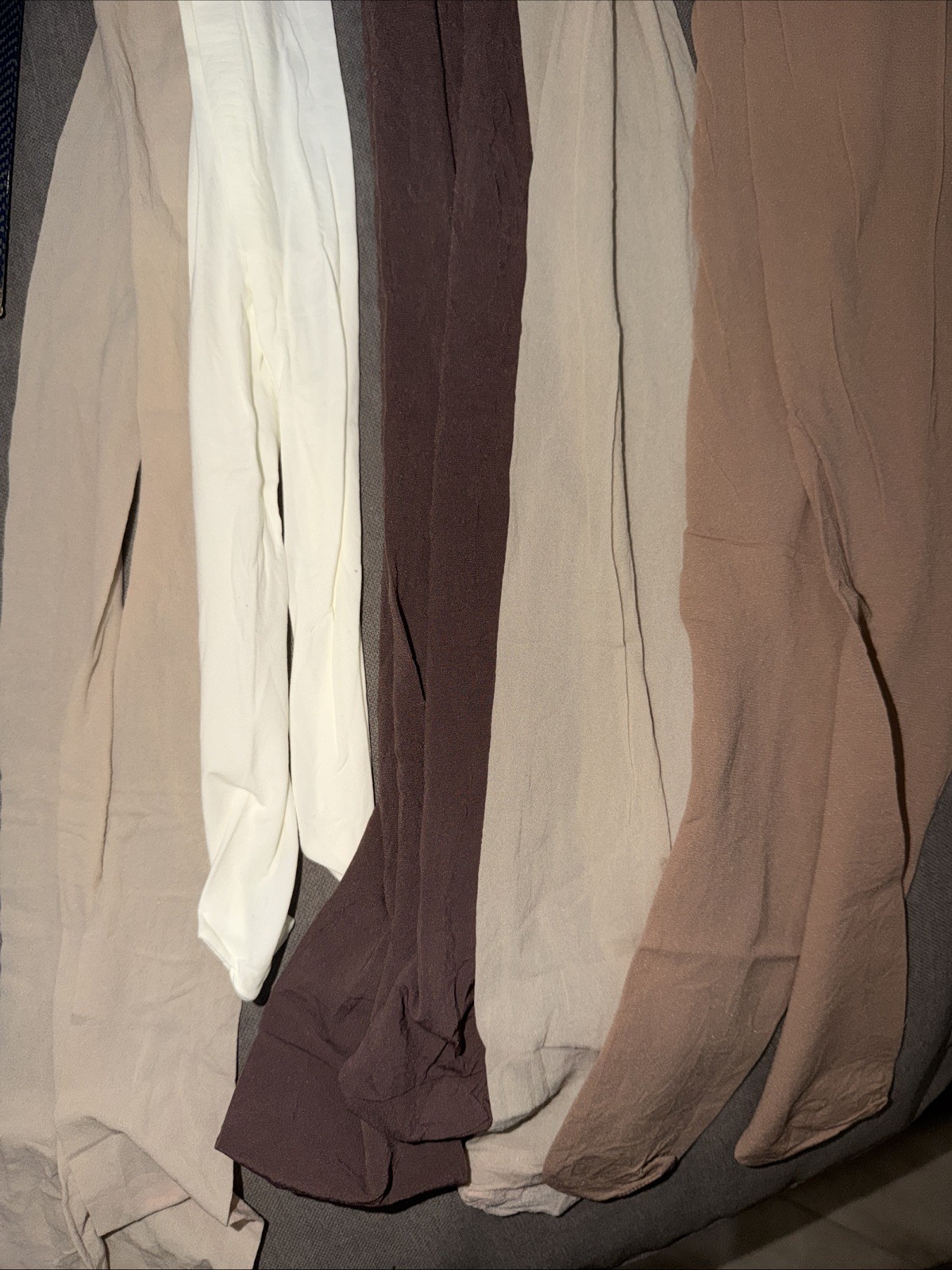 Evan Picone Nordstrom Pantyhose Lot of 5 Coffee Beige Crème Crafts Cutters