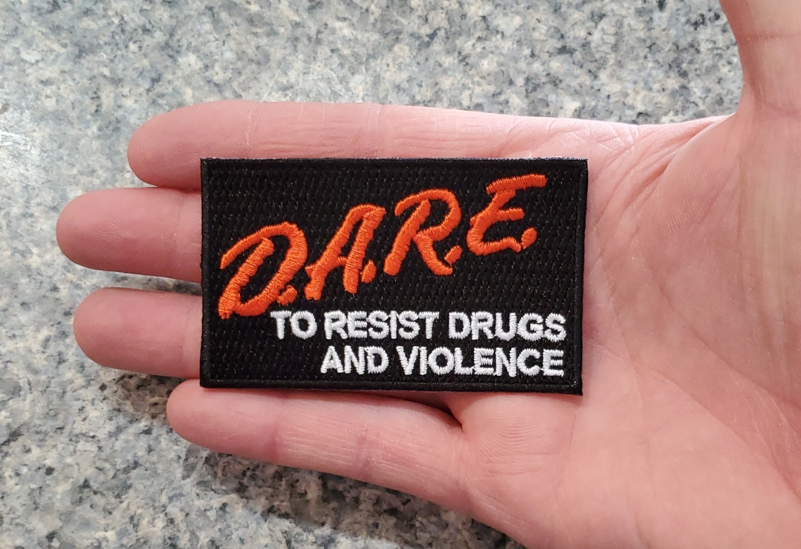 Vintage Dare D.A.R.E. To Resist Drugs And Violence Patch. Embroidered. 3″x1.75″