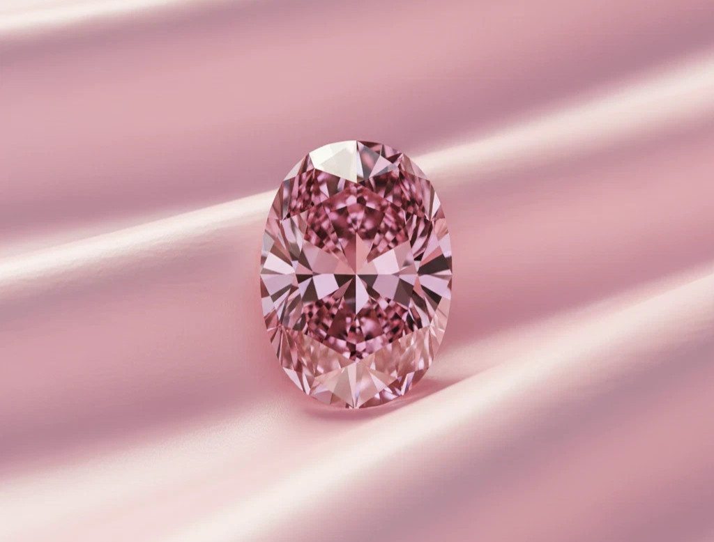 5 Ct Certified Lab Grown Diamond Oval Cut Pink Color D Grade VVS1