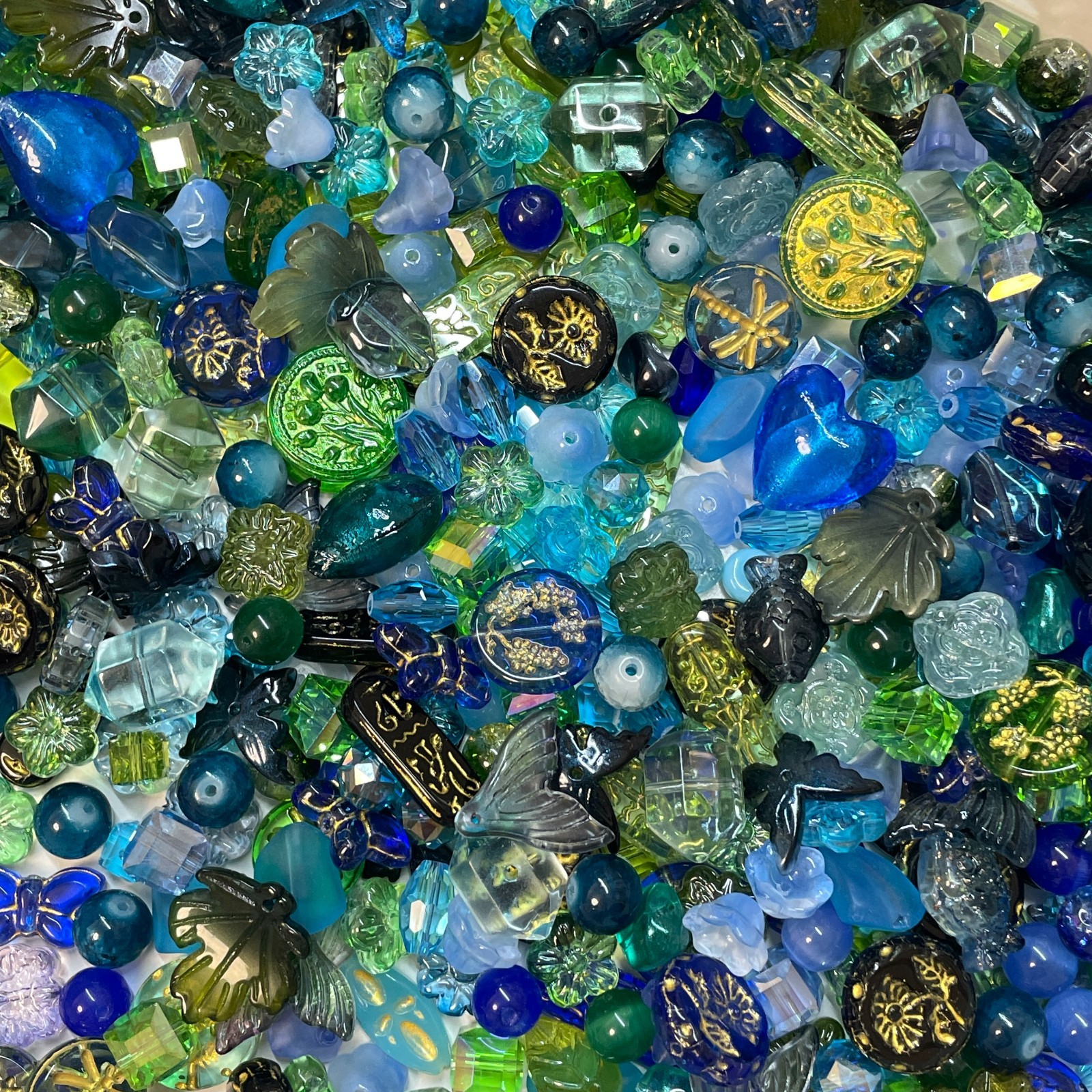 100g Handmade Glass Beads Mixed Shapes for DIY Jewelry Sun Catcher Decor