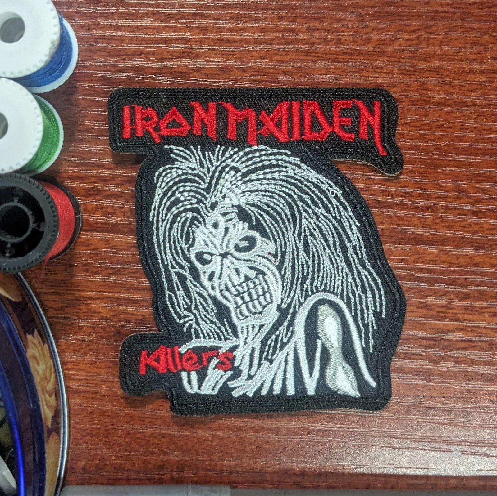 Iron Maiden Patch Killers LP Brit Heavy Metal Rock Embroidered Iron On 3.25×3″