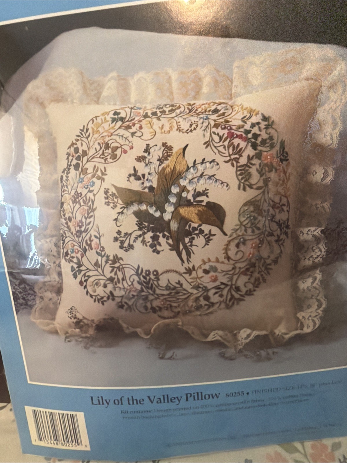 Candamar Designs Embroidery 80255 LILY OF THE VALLEY PILLOW