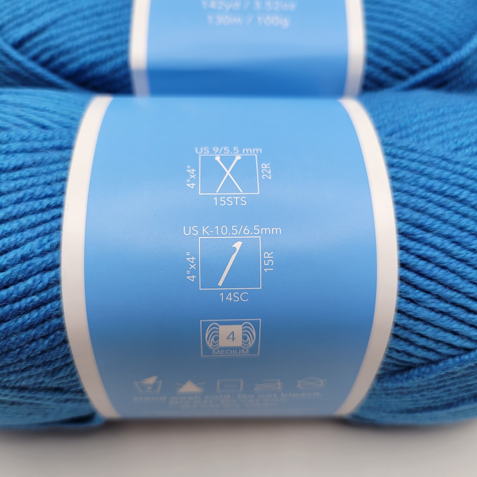 (2 Skeins) Draper James Cozy Wool FRENCH BLUE SW Merino Acrylic 142 yds 3.52 oz