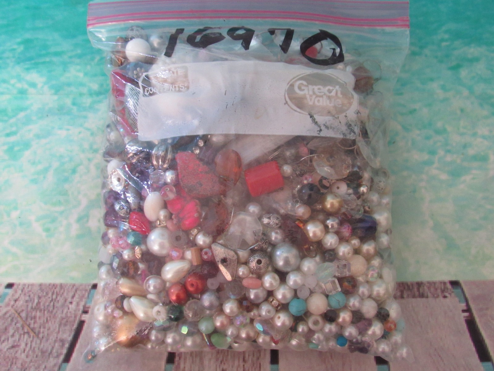 2 Lb 9 oz Bag of Loose Mixed Beads