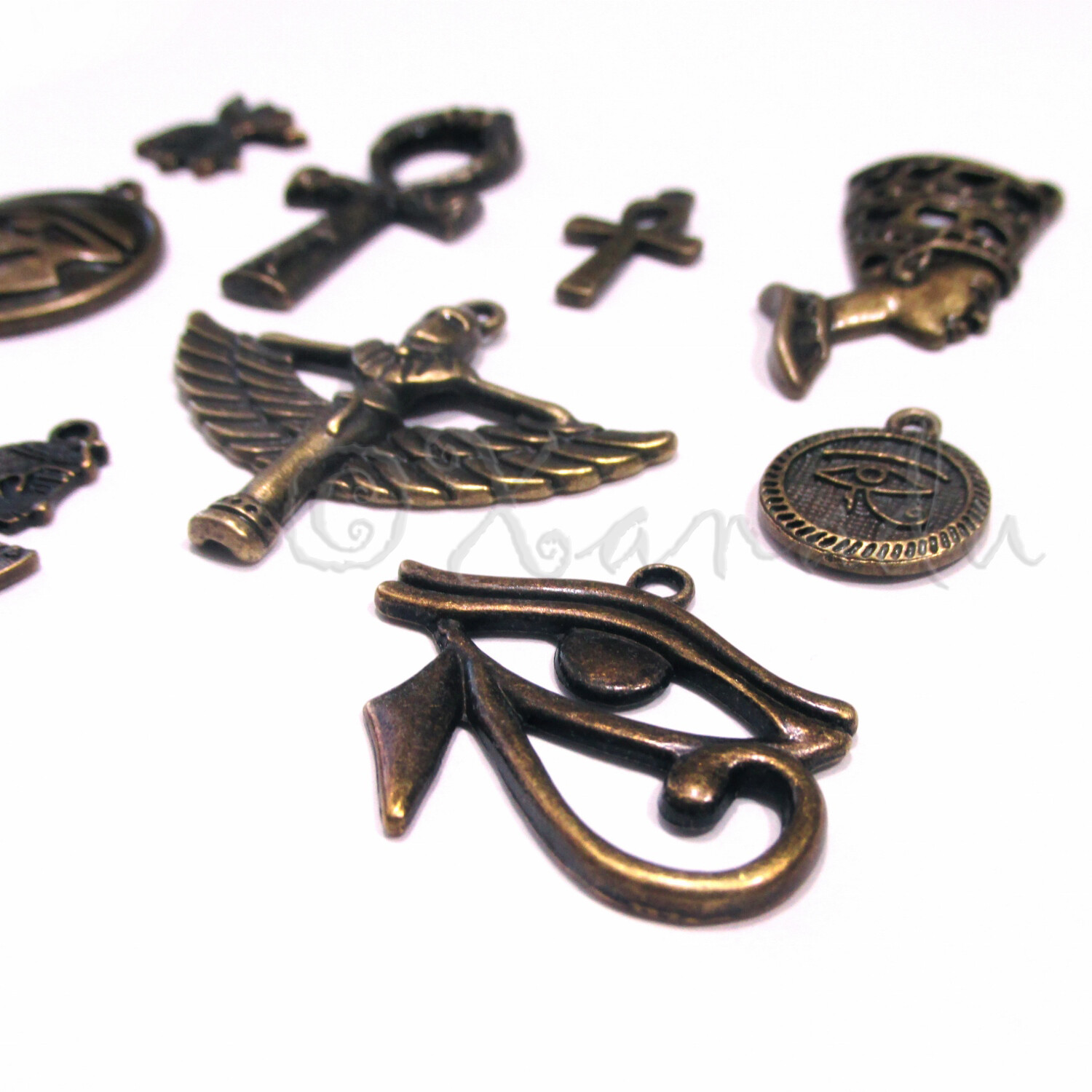 Egyptian Charms Set 10PCs Bronze Egypt Pendants Mix CM05202022 – 10, 20 Or 50PCs