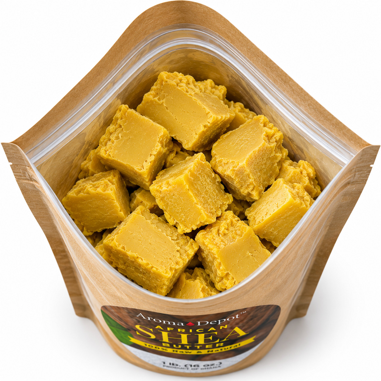 Raw African Shea Butter 1lb 100% Pure Natural Raw Organic Unrefined YELLOW POUCH