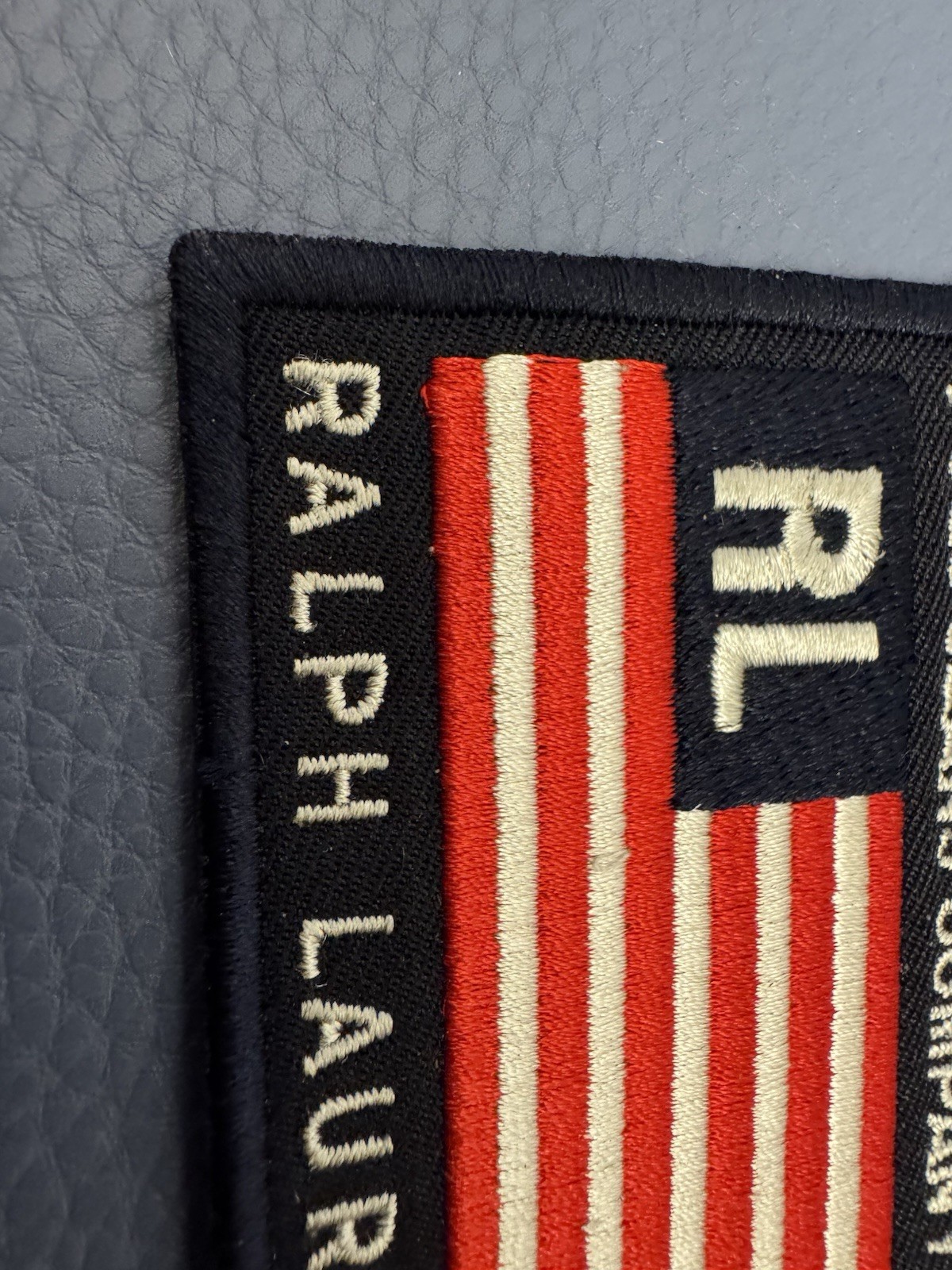 Ralph Lauren Polo Jeans Company Embroidered Flag Patch Mint New Old Stock RL