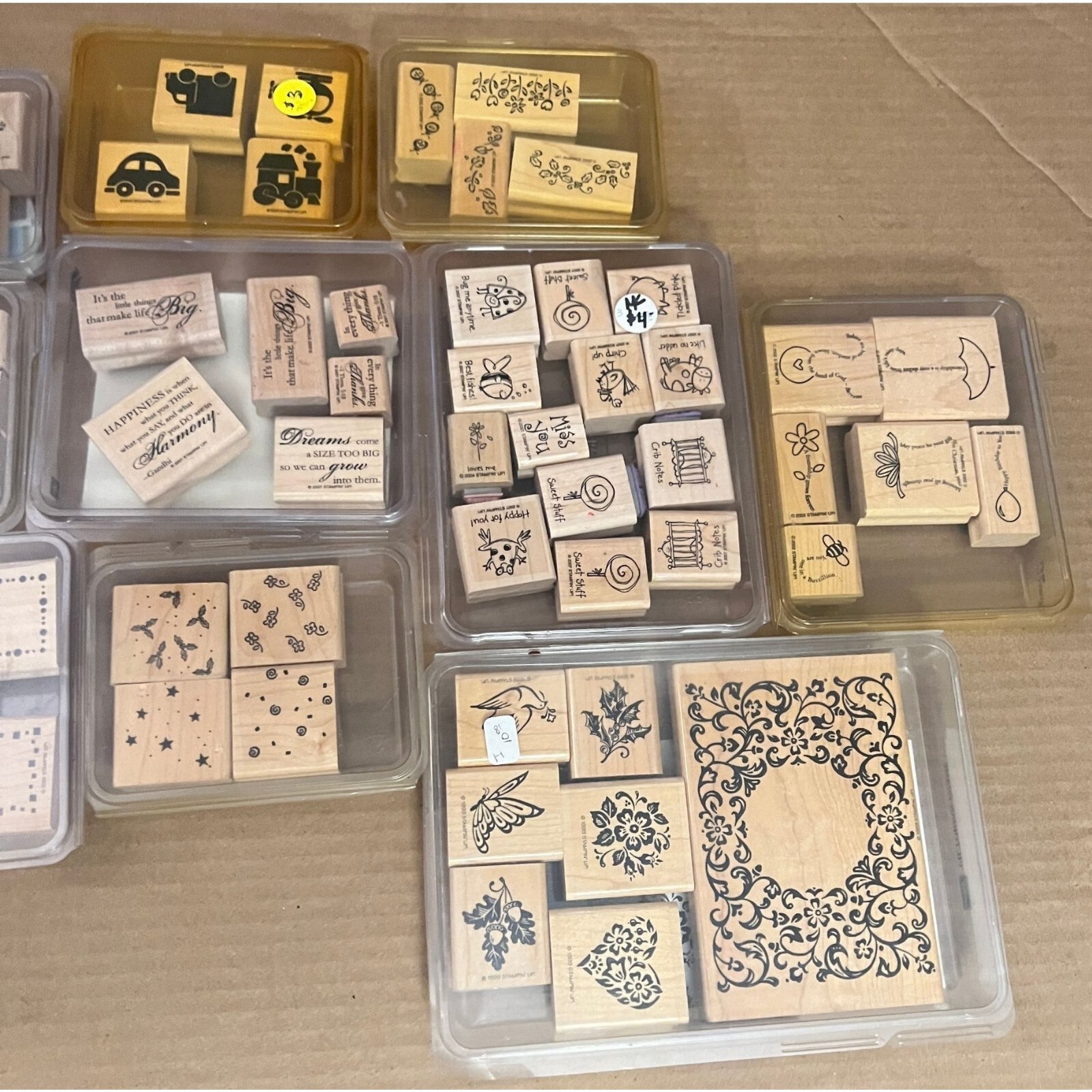 Stampin Up Lot 70+ 12 sets Rubber Wood Stamps Varies Designs Crafts