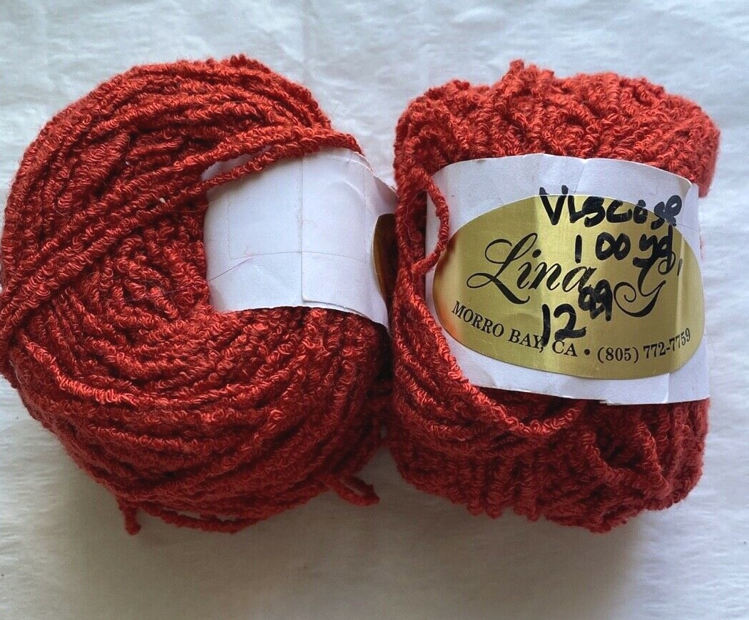 Private Label 100 Yards Viscose Brick Red Worsted Yarn