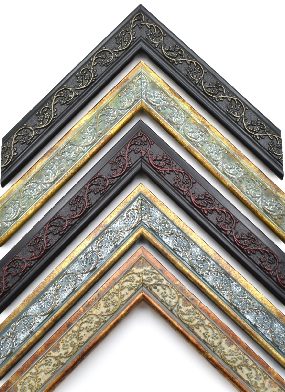 Decorative Ornate Picture Frame, Elegant Wood Custom Frames For Wall Art, Gold